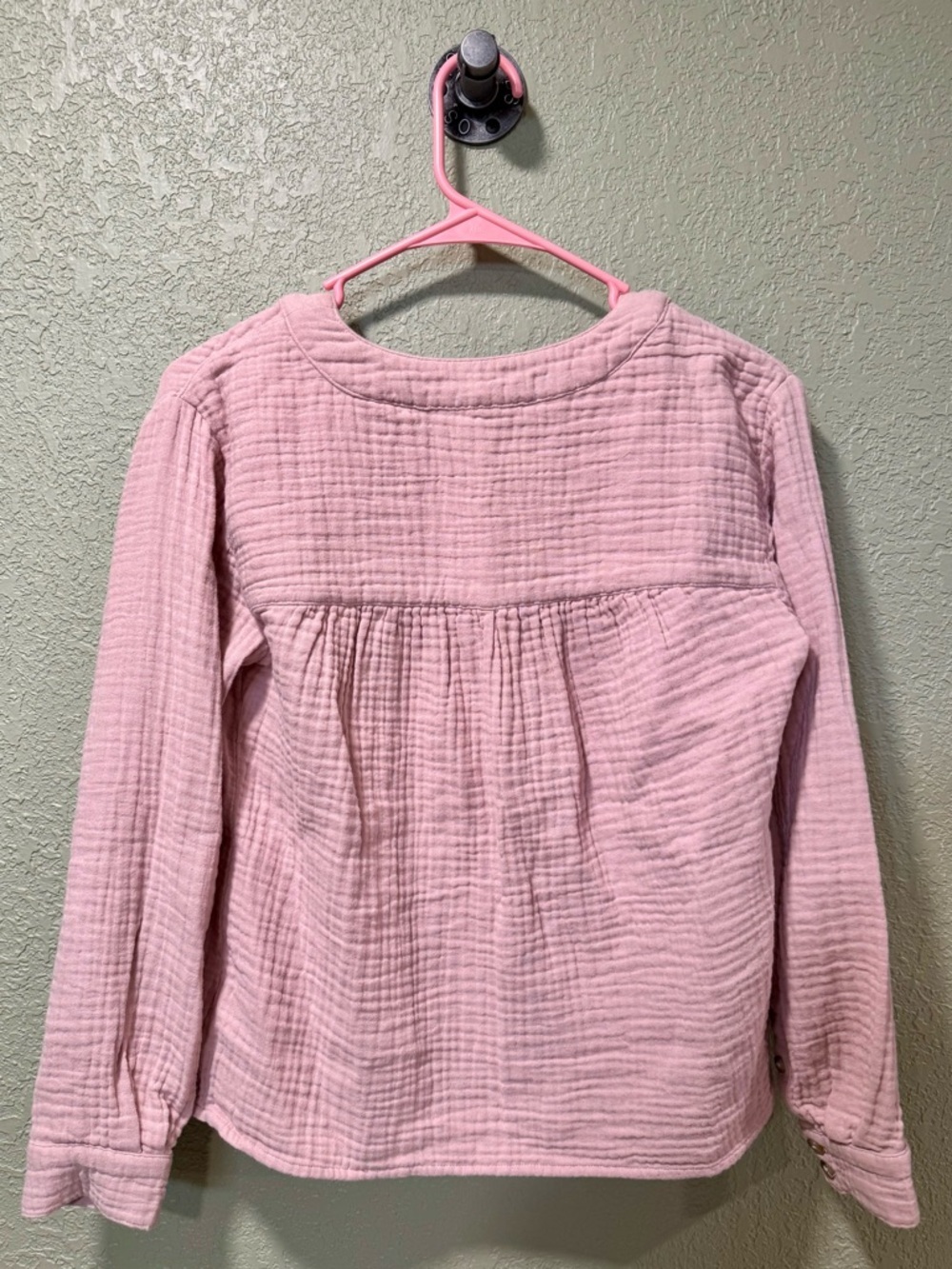 Madewell Pink Button Henley Blouse Size XS - Picture 6 of 7